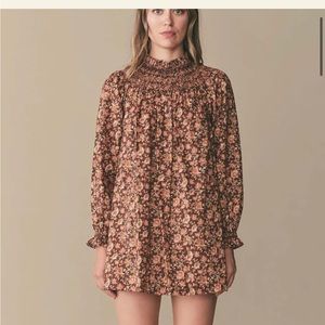 Doen IDALIE DRESS IN MULBERRY VINE FLORAL